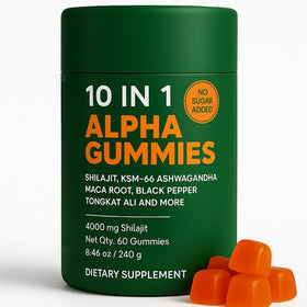 WSJAWH Alpha Gummies 10 en 1 vue avant avec emballage