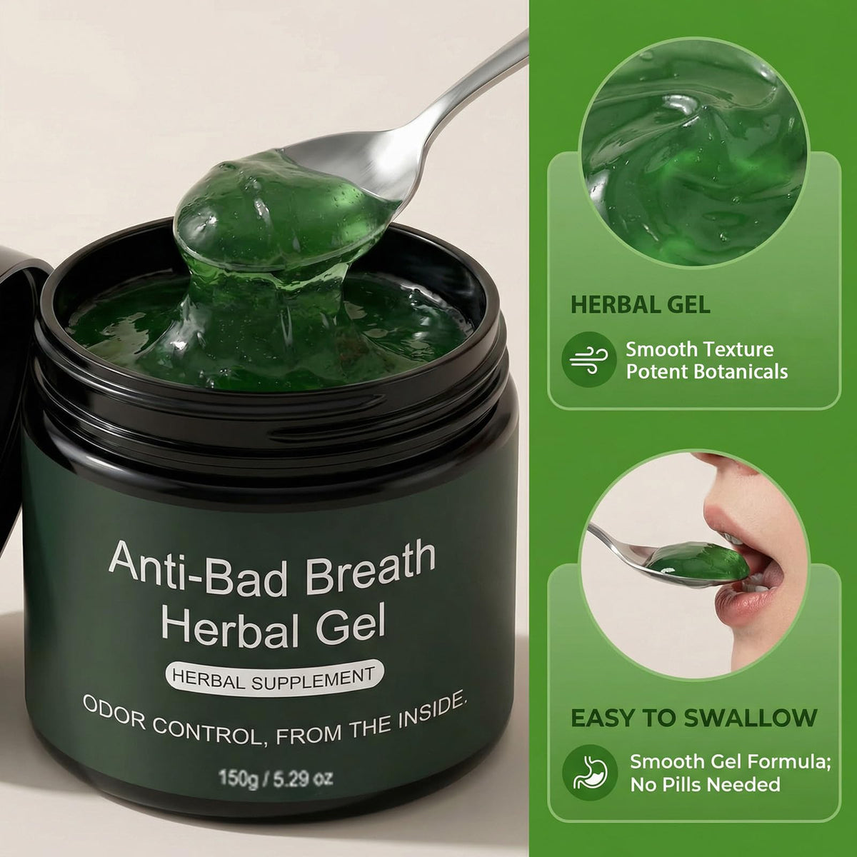 WVJIGE Gel Herbal Antibactérien 2PCS, présentation du produit