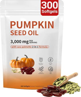 Wvnscl capsules d'huile de graines de citrouille et saw palmetto en vue de face