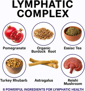 WXDOAU Complexe Lymphatique 6-en-1 capsules sur une table en bois