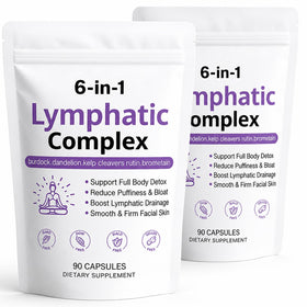 WXDOAU Complexe Lymphatique 6-en-1 capsules végétales devant un fond neutre