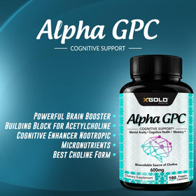 X Gold Health Alpha GPC Choline 600mg nutritional information