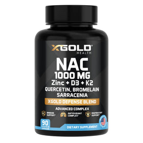 X Gold Health NAC 1000 mg capsules végétales en boîte