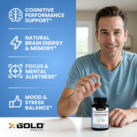 X Gold Health Phosphatidylserine & Bacopa Monnieri 800 mg complément en situation