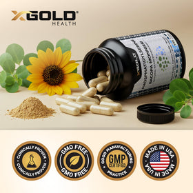X Gold Health Phosphatidylserine & Bacopa Monnieri 800 mg complément en gros plan