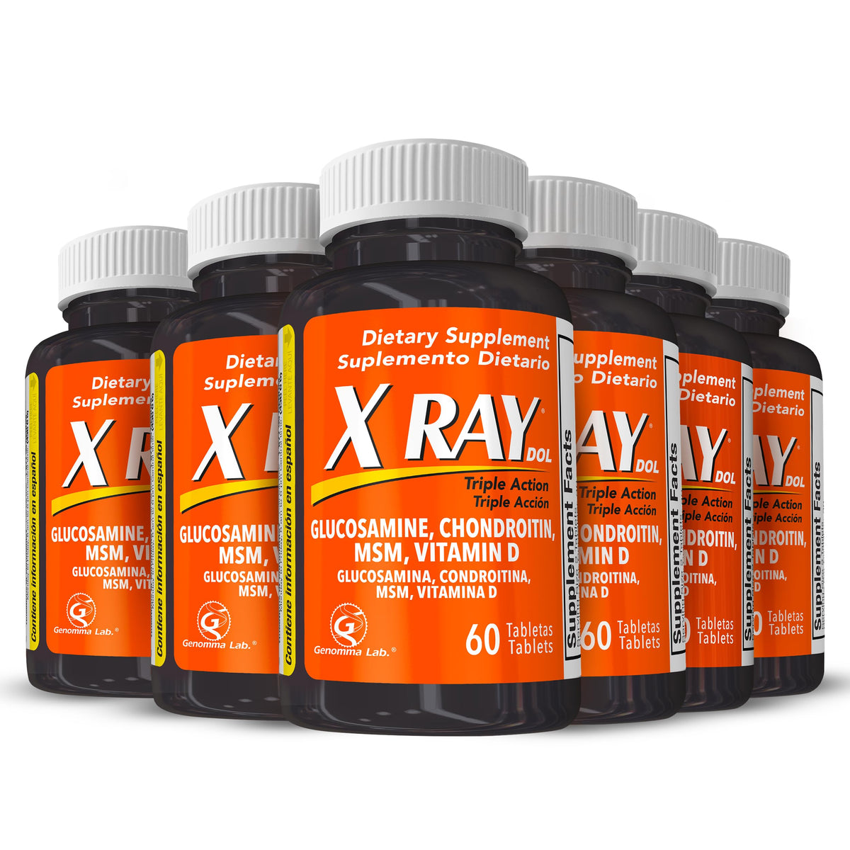 X Ray Dol Complément Alimentaire Soutien Articulaire 60 Comprimés vue de face