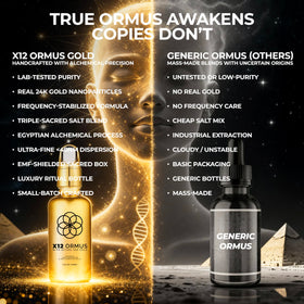 x12 Ormus Monoatomique avec Or 24K flacon ouvert