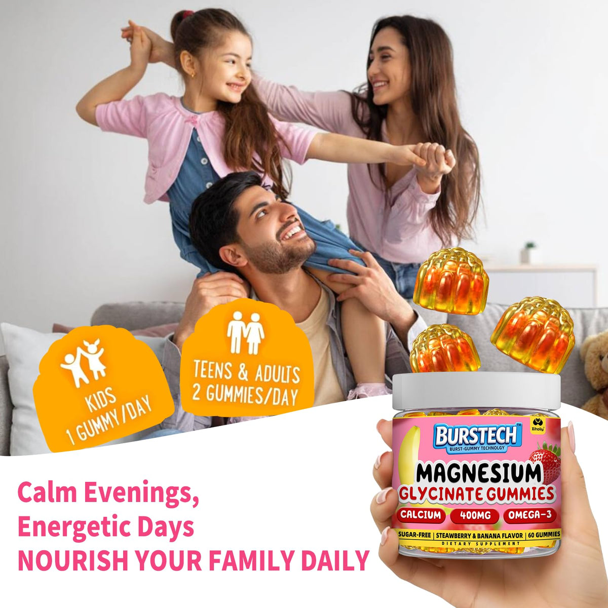 XIHOLIY Gummies de Magnésium Glycinate 400mg informations nutritionnelles