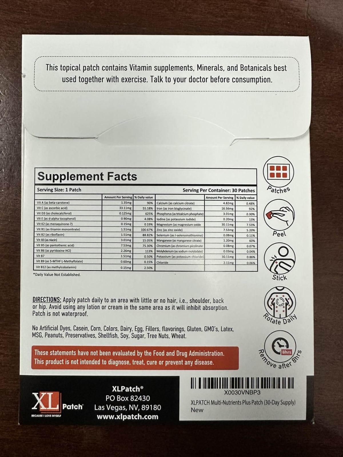 XLPATCH Multi Plus patchs sur un bras