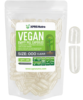 XPRS Nutra Capsules Végétales 000 transparentes, vue de face