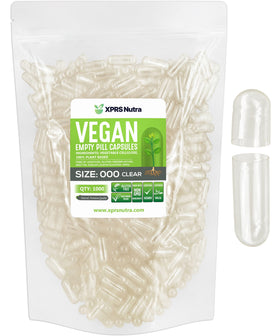 XPRS Nutra Capsules Végétales 000 transparentes, vue de face