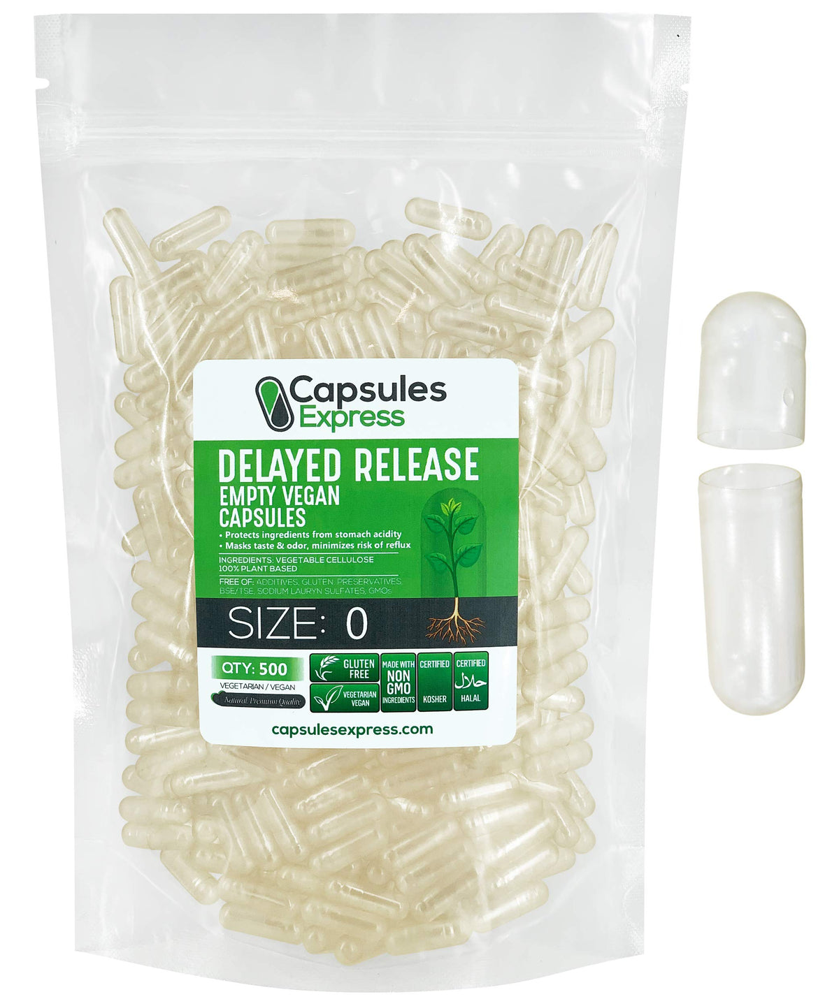XPRS Nutra capsules végétales vides taille 0, vue de face