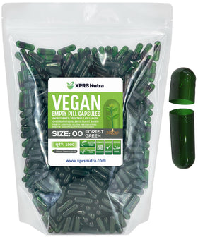 XPRS Nutra Capsules Végétales Vides Taille 00, paquet de 1000 unités