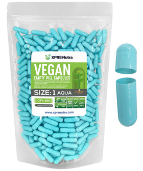 XPRS Nutra Capsules Végétales Vides Taille 1, 500 unités en emballage