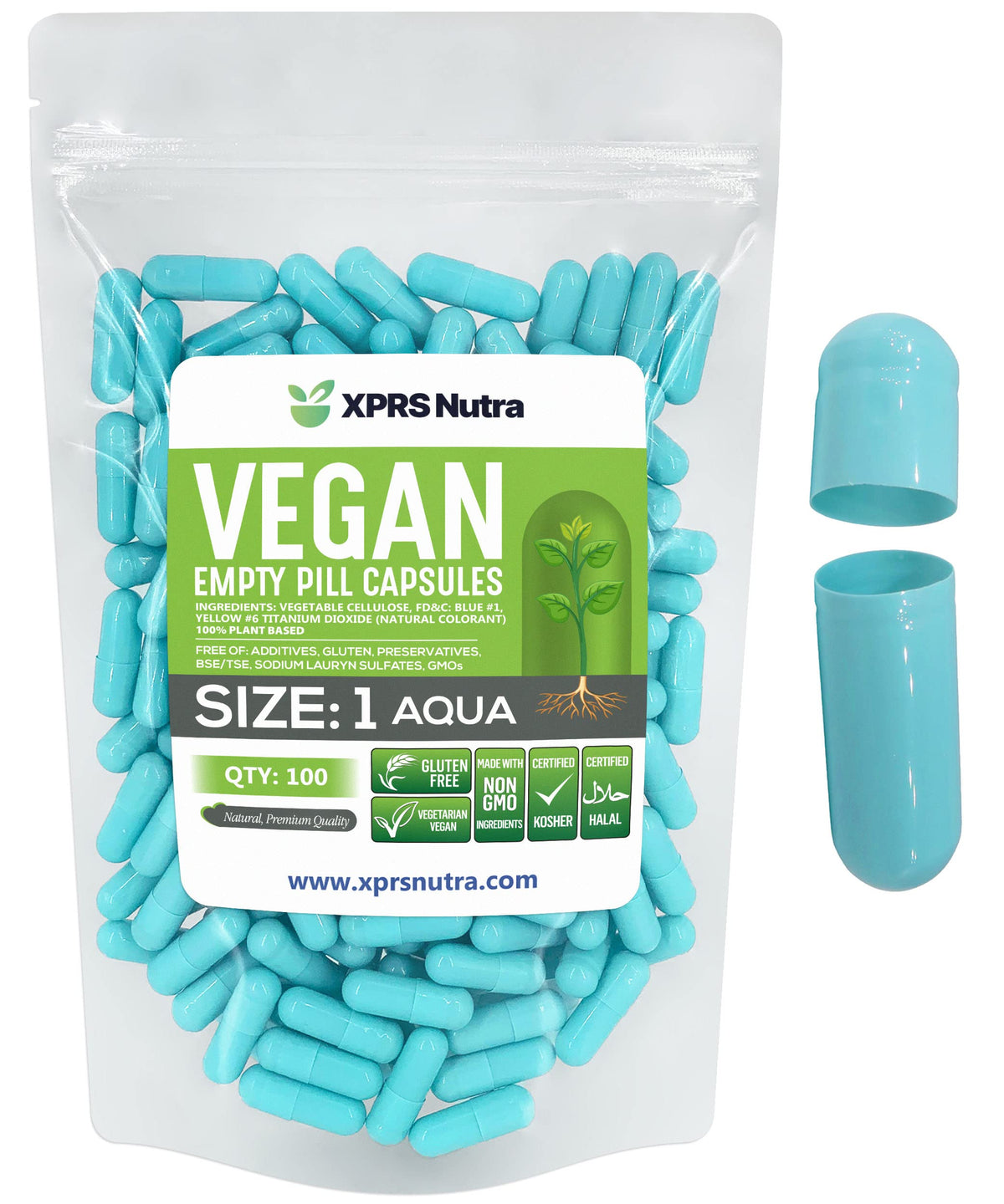 XPRS Nutra Capsules Végétales Vides Taille 1 - vue avant
