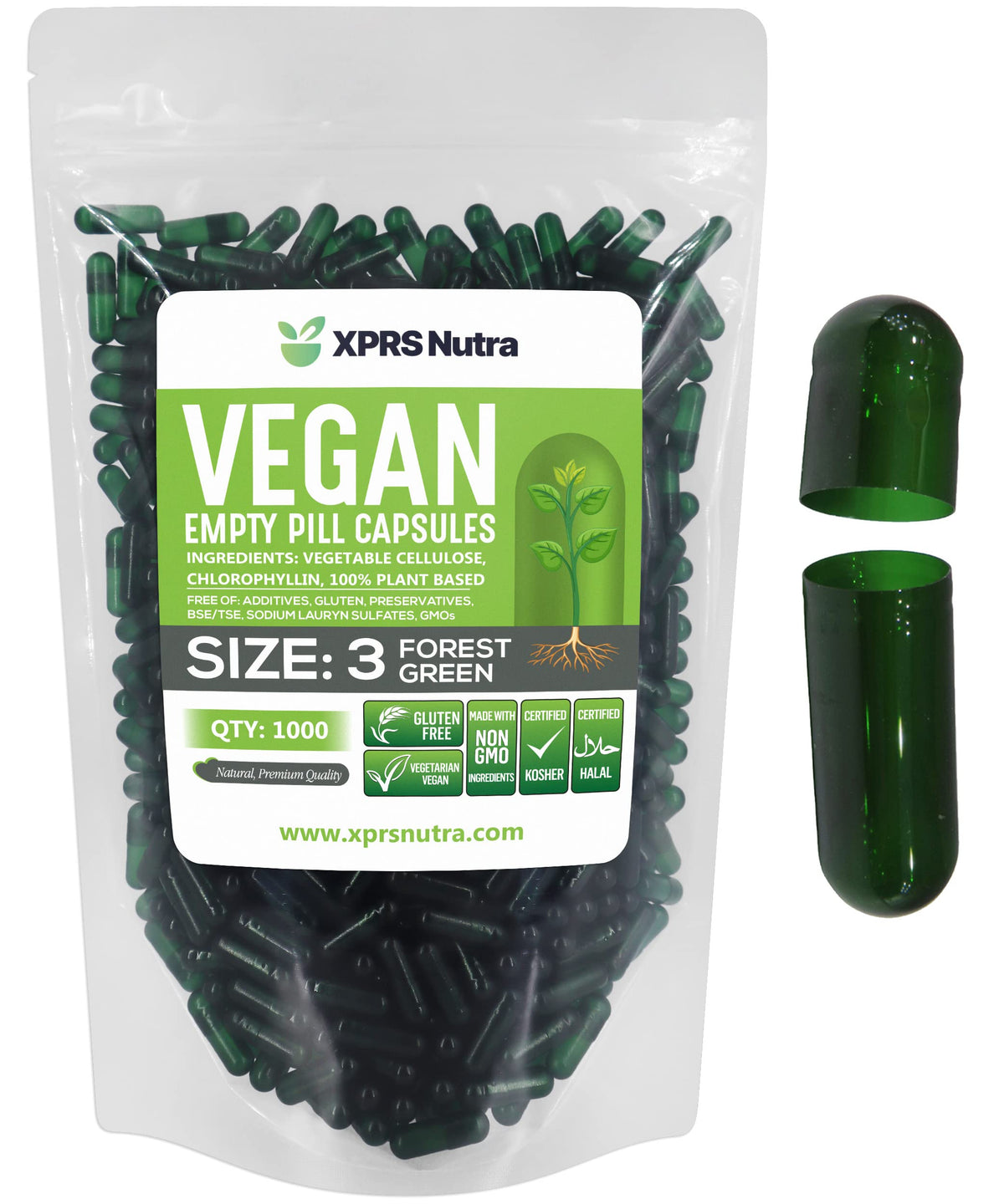 XPRS Nutra Capsules Végétales Vides Taille 3 - vue de face