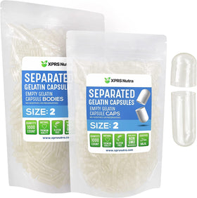 XPRS Nutra Capsules Vides Séparées Taille 2 1000 Unités vue de face