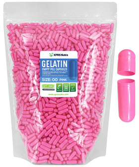XPRS Nutra capsules vides taille 00, vue de face, couleur rose
