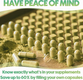 XPRS Nutra Capsules Vides Taille 1, capsules vides sur une surface blanche