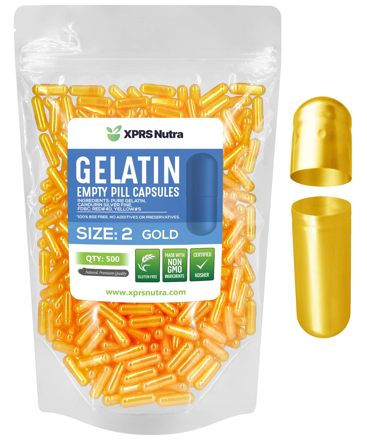 XPRS Nutra Capsules Vides Taille 2 500 unités en sachet
