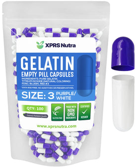 XPRS Nutra Capsules Vides Taille 3 - 100 Comprimés, vue de face