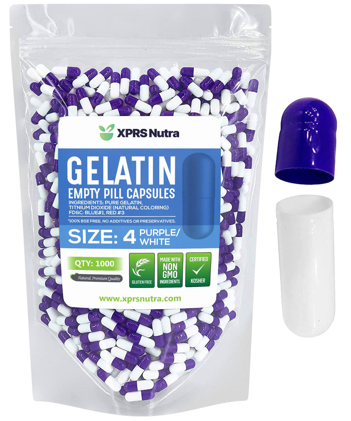 XPRS Nutra Capsules Vides Taille 4 emballage avant