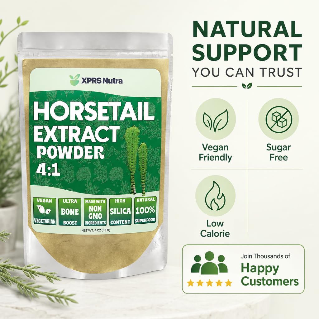 XPRS Nutra Poudre d'Extrait de Prêle 231g avec des ingrédients naturels