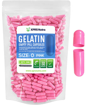 XPRS Nutra Taille 0 capsules vides transparentes, vue de face