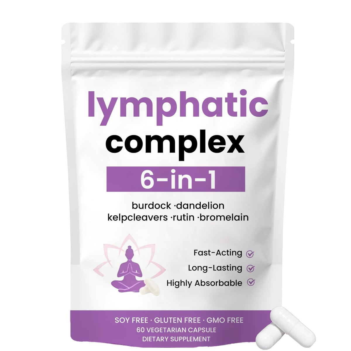 xsaucy Complexe Lymphatique 6 en 1 Capsules vue avant