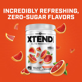 Xtend BCAA Poudre 508g orange sanguine avec verre d'eau
