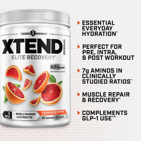 Xtend BCAA Poudre 508g orange sanguine en préparation de boisson