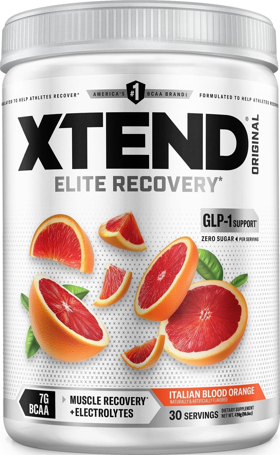 Xtend BCAA Poudre 508g orange sanguine vue de face