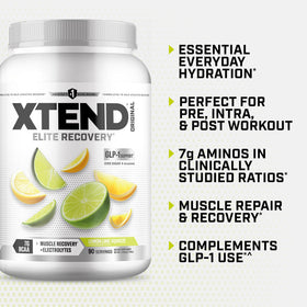 Xtend BCAA Poudre dans un verre avec de l'eau