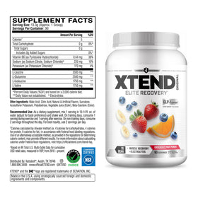 Xtend BCAA Poudre détails nutritionnels arrière