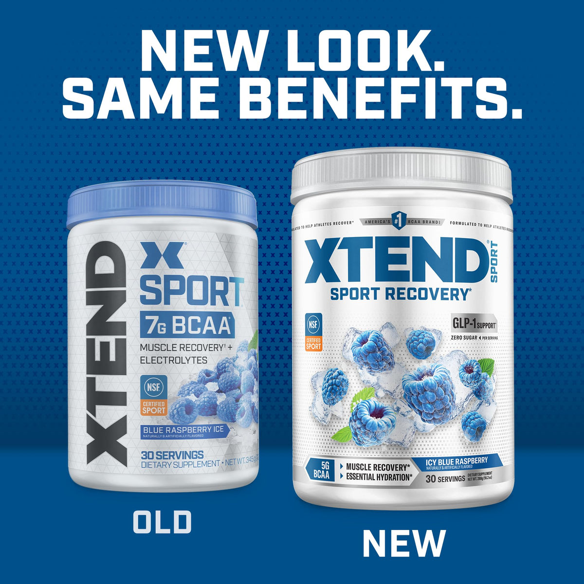 Xtend BCAA poudre framboise bleue 431g - mélange dans l'eau