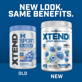 Xtend BCAA poudre framboise bleue 431g - mélange dans l'eau