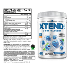 Xtend BCAA poudre framboise bleue 431g - vue arrière