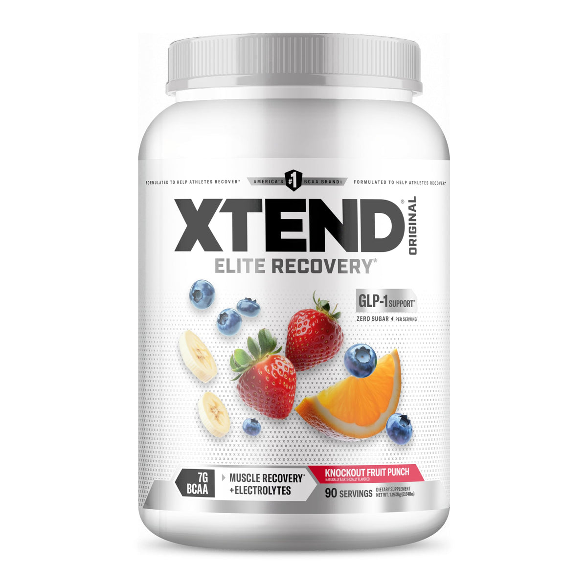 Xtend BCAA Poudre Fruit Punch 90 Serv 1338g vue avant