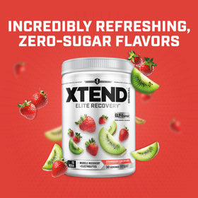 Xtend BCAA Poudre Originale 470g Saveur Fraise Kiwi mélange dans un shaker