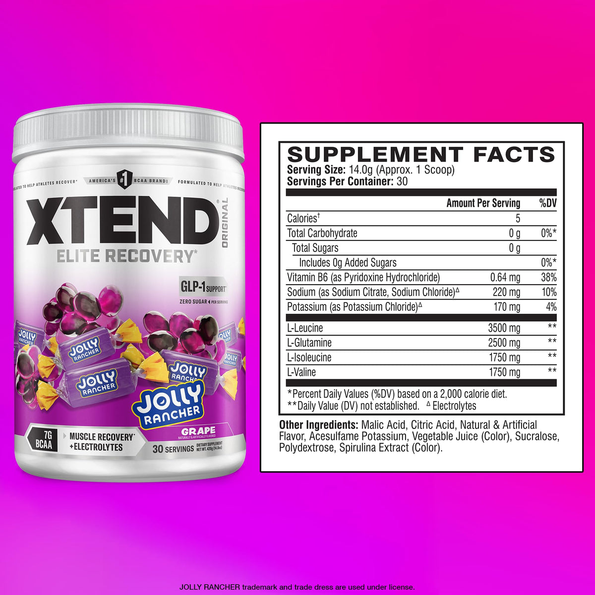 Xtend BCAA Poudre Originale 505g avec cuillère dosette incluse