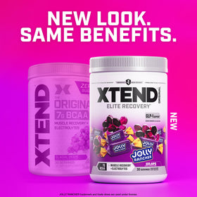 Xtend BCAA Poudre Originale 505g versée dans un verre avec eau