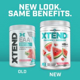 Xtend EAA + BCAA Poudre 381g en action dans un shaker