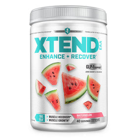 Xtend EAA + BCAA Poudre 381g vue de face avec emballage
