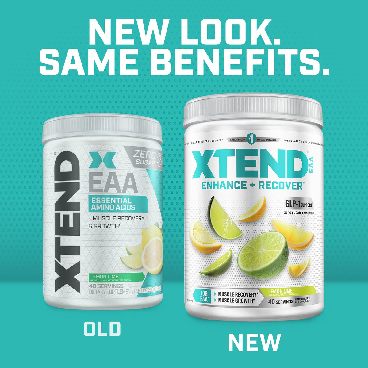 Xtend EAA + BCAA Poudre 408g en portion dans un verre d'eau