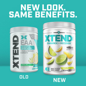 Xtend EAA + BCAA Poudre 408g en portion dans un verre d'eau