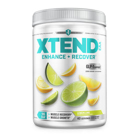 Xtend EAA + BCAA Poudre 408g vue avant avec design coloré
