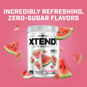 Xtend Poudre BCAA 460g sur une table d'entraînement