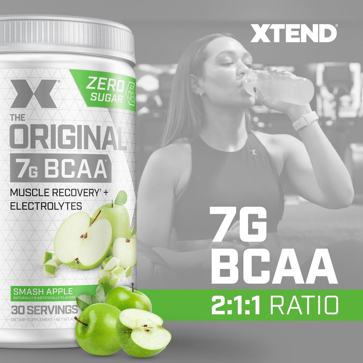 Xtend Poudre BCAA 7g mélange dans un shaker