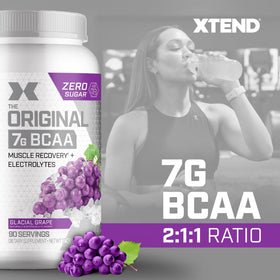 Xtend Poudre BCAA Glacial Grape 1356g avec cuillère doseuse