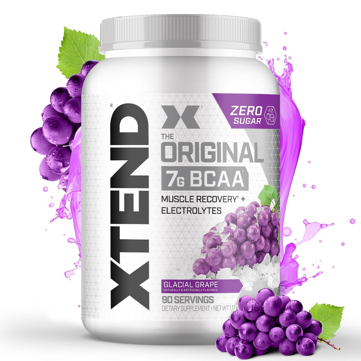 Xtend Poudre BCAA Glacial Grape 1356g vue avant